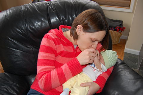 Mom - no more kisses!