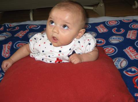 There, is that good enough tummy-time for all of you?