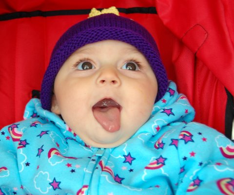 Dad taught me to stick my tongue out!