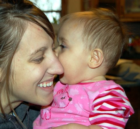 Aunt Claire’s first kiss from me