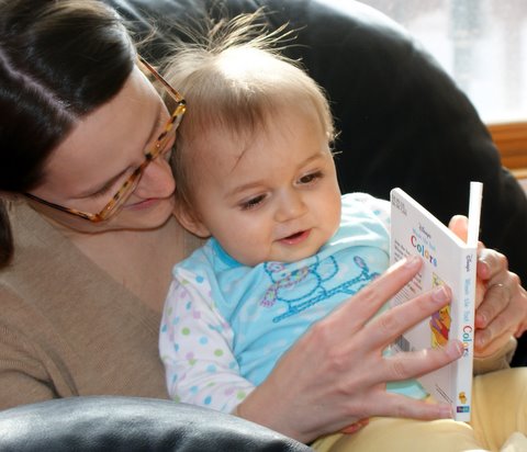 Mom and I read all of my books today!