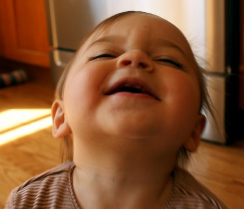 Is that a dent in my forehead, like my Mom?