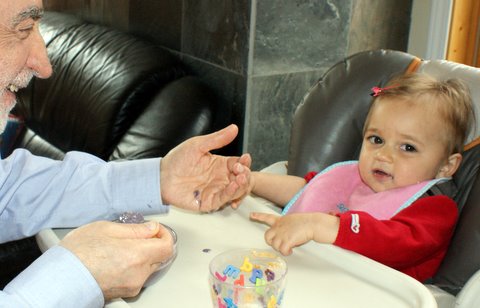 Tell him I can feed myself now!