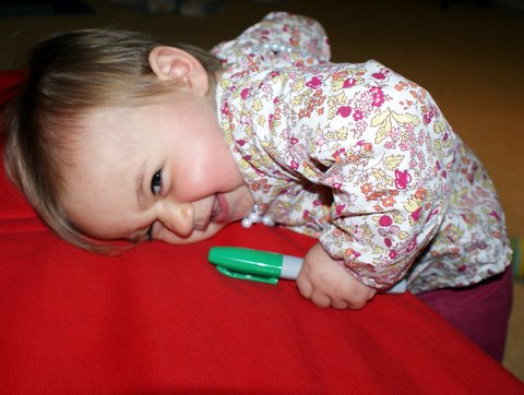 Being silly with my head down…