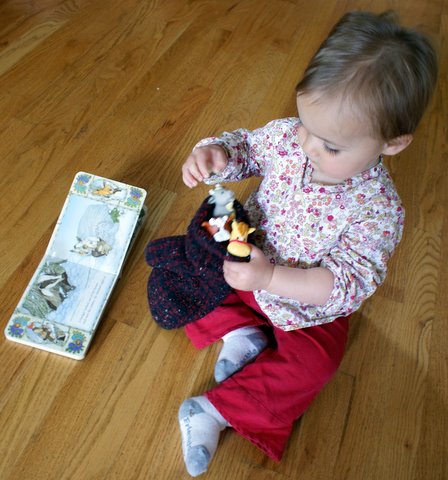 I fit a cow and a goat in my mitten — take that Jan Brett!