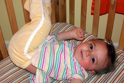 Rolling around in my crib…