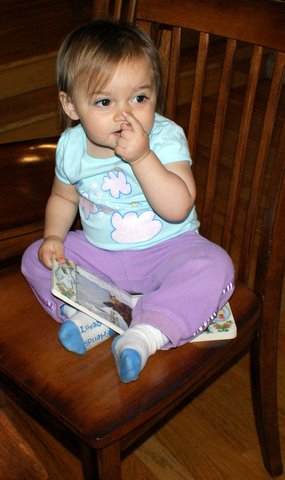 Dad, am I supposed to be alone on a chair?