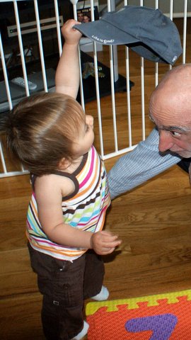 I have more hair than grandpa!