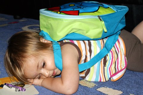 I love my backpack so much I lounge with it.