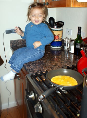 Cooking eggs!