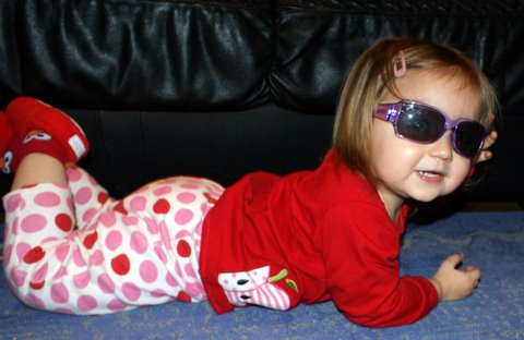 Note my new slippers!