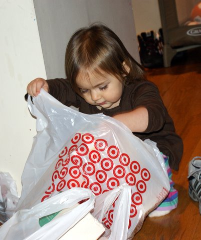 Getting out the Christmas presents