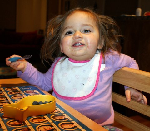 A diet of blueberries...