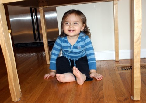Hiding under my table